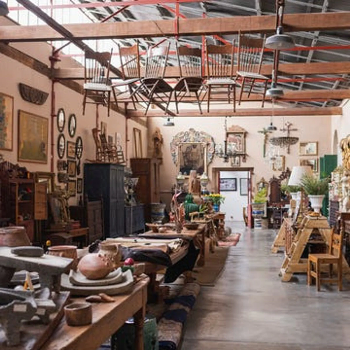 Interior view of antique store in Mexico