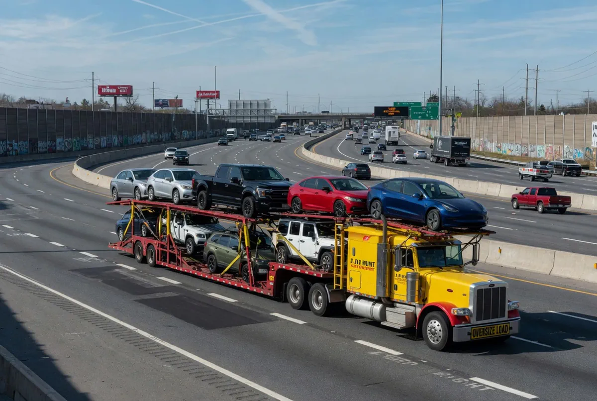 auto transpiration trailer on interstate