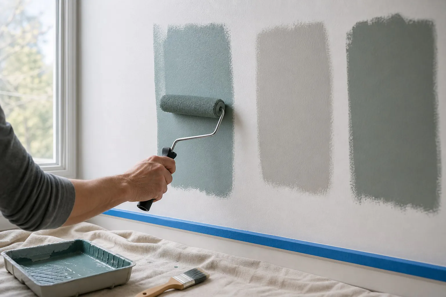 Editorial illustration for How should I prepare walls and test paint colors before starting my painting project?